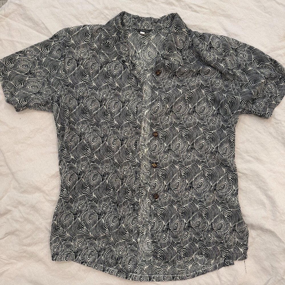Vintage YSL Rive Gauche Abstract Print Shirt